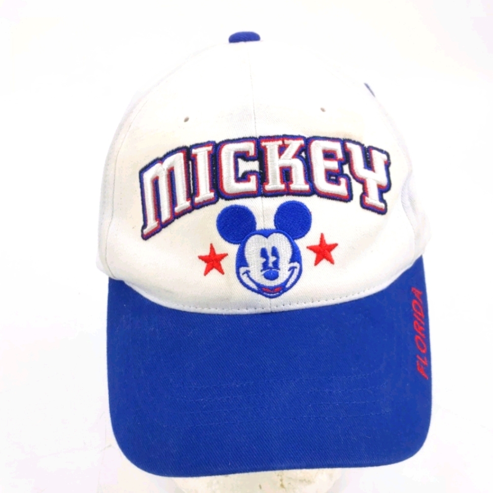 Disney Mickey Florida White Blue Strapback Hat Cap